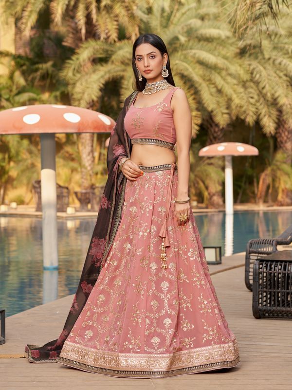 Pink lehenga choli for women or girls traditional wear ethnic wear lehenga choli