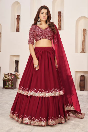 Lehenga choli for women or girls Sequins, Zari Embroidery Work lehenga choli