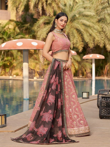 Pink lehenga choli for women or girls traditional wear ethnic wear lehenga choli