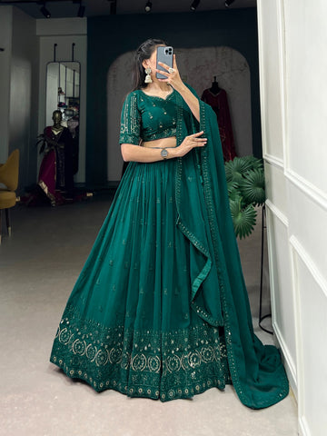 Green lehenga choli for women mahendi outfits