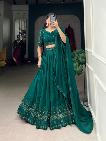 Green lehenga choli for women mahendi outfits