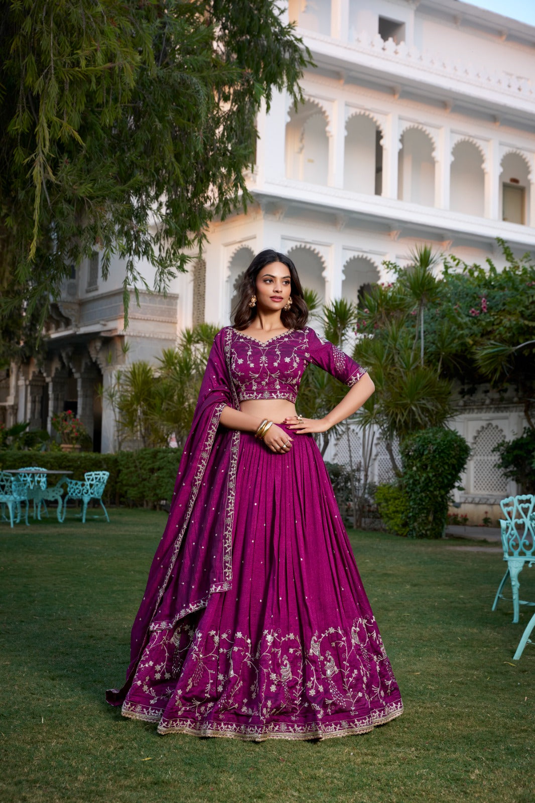 Purple lehenga choli for women indian wedding wear lehenga sangeet function wear